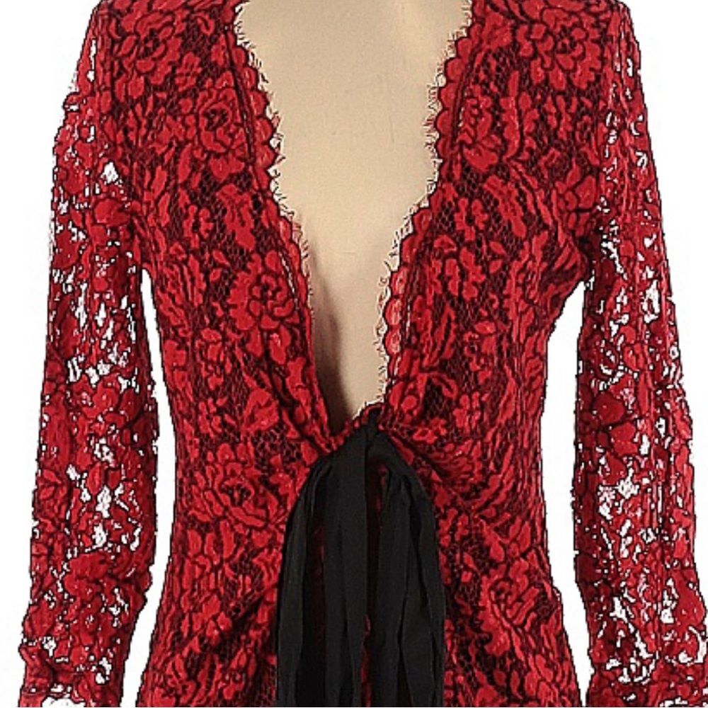 Diane Von Furstenberg Lace Wrap Dress - Picture 2 of 9